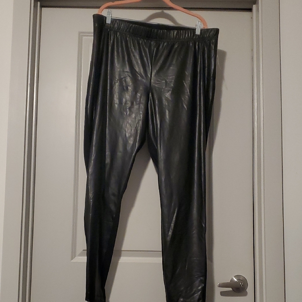 Black Faux Leather Leggings